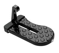 Escalón para puerta de coche, plegable escalón para puerta de coche antideslizante, para puerta de coche, fácil de transportar e instalar accesorios para coche, pedal con martillo de seguridad (negro)