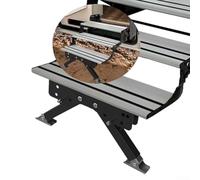Escalón para RV para configuraciones de estabilizador, marco de metal con antideslizante para soportar un movimiento seguro dentro y fuera de la caravana
