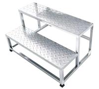 Escalones de acero inoxidable para coro, plataforma de escalera de podio de diseño de una sola pieza para uso comercial