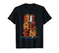Escalones de la Ciudad de Bergen Noruega - Recuerdo Noruego Vintage Camiseta