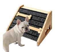 Escalones de madera para mascotas, rampa de acceso a la cama para gatos mayores con tracción, escalera de escalada interior con agarre de seguridad, soporte de umbral al aire libre para razas pequeñas