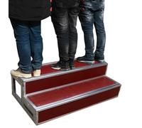 Escalones elevadores corales de 2 niveles, plataforma antideslizante para escenario de coro para la iglesia escolar, escalera de canto coral comercial, soporte de fotos de grupo