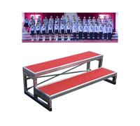 Escalones para Coro Escolar de 1/2/3 Niveles, gradas para Coro, Atril para Bodas, Iglesia, podio, Taburete para Ceremonias de premios/Salas de conciertos (128x60x40cm)