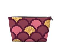 Escama de pez con Brillo Dorado, Bolsa de artículos de tocador Bolsa de Maquillaje Bolsa de cosméticos Bolsa de artículos de tocador de Viaje portátil