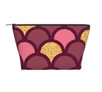 Escama de pez con Brillo Dorado, Bolsa de artículos de tocador Bolsa de Maquillaje Bolsa de cosméticos Bolsa de artículos de tocador de Viaje portátil