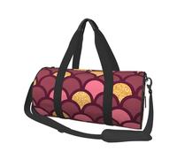 Escama de pez con Brillo Dorado, Bolsa de Viaje de Gran Capacidad, Bolso Redondo, Bolsa de Viaje Deportiva, Bolsa de Mano, Bolsa de Fitness