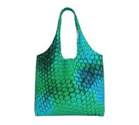 Escama de serpiente,Bolsas de mano reutilizables, bolsas de supermercado, bolso de hombro de lona de gran capacidad
