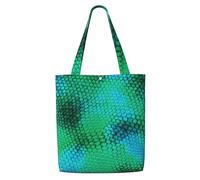 Escama de serpiente，Bolsas de supermercado reutilizables, bolsas de compras, bolsas de lona de gran capacidad, bolso de hombro