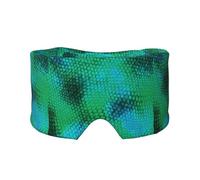 Escama de serpiente,Máscara para ojos con bloqueo de luz y protección ocular completa para dormir, orejeras y ojos.