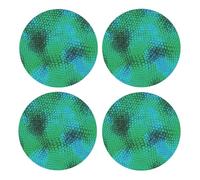 Escama de Serpiente,Posavasos Redondos de Corcho MDF, Almohadilla para Tazas, Juego de 4 Posavasos para Bebidas