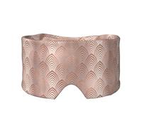 Escamas de conchas marinas art déco de color gris cobre y rosa,Máscara para ojos con bloqueo de luz y protección ocular completa para dormir, orejeras y ojos.