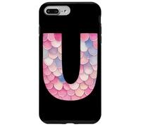 Escamas de sirena acuarela letra U Carcasa para iPhone 7 Plus/8 Plus