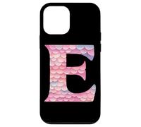 Escamas de sirena letra E colores pastel Carcasa para iPhone 12 mini