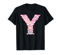 Escamas de sirena letra Y diseño pastel Camiseta