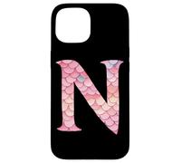 Escamas de sirena rosa N estilo encantador Carcasa para iPhone 15