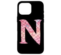 Escamas de sirena rosa N estilo encantador Carcasa para iPhone 16 Pro Max