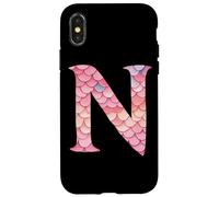 Escamas de sirena rosa N estilo encantador Carcasa para iPhone X/XS