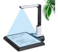 Escáner de cámara de Documentos, grabadora de vídeo con escáner de Libros/Documentos USB A4 con función de reconocimiento de Texto OCR, Lente HD de 8 megapíxeles, tamaño máximo A4,