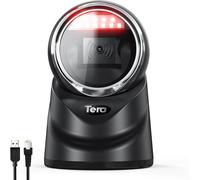 Tera 1D 2D QR Lector de Código de Barras Omnidireccional Escáner de Código de Barras con Cable USB Manos Libres Escaneo Automático de Detección de Imagen para Tienda de Supermercado Modelo 9100