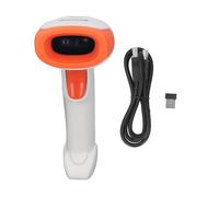 Escáner de código de barras inalámbrico 2D, lector de código QR, diseño ergonómico, mango ergonómico, gran capacidad de reconocimiento,