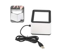 Escáner de Código de Barras Manos Libres, R42 2D 1D Escáner de Código de Barras Lector de Código de Barras USB de Escritorio Completo Caja de Pago de Código de Escaneo Móvil, para POS PC Supermercado