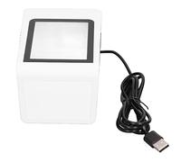 Escáner de códigos de Barras de Escritorio con indicaciones de Voz, Lector de códigos QR con Cable USB Manos Libres, identificación automática para PC y terminales POS, escáner de