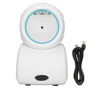 Escáner de códigos QR de Escritorio X3, escáner de códigos QR USB de Alta precisión, escáner de Etiquetas CMOS de decodificación rápida con escaneo de activación por inducción (Blanca)