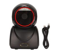 Escáner de códigos QR de Escritorio X3, escáner de Etiquetas USB con Alta precisión y decodificación rápida, escaneo de activación por inducción omnidireccional para supermercados (Negra)