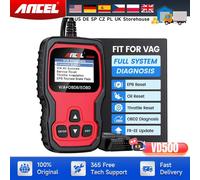 Escáner de diagnóstico ANCEL VD500 OBD II para V-A-G, lector de código de luz del motor, reinicio del acelerador EPB de aceite, escáner automotriz OBD2 VD500