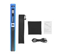 Escáner de Documentos Escáner inalámbrico portátil de Mano, tamaño A4, 900DPI, Formato JPG/PDF, Pantalla LCD, Interfaz Tipo C con Bolsa Protectora(Blauw)
