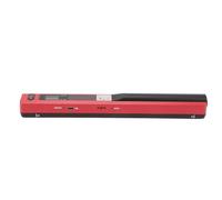 Escáner de Documentos Móvil, Escáner de Fotografías Móvil Fácil de Usar ABS Compatible con Múltiples Formatos de Archivo Portátil para Oficina (Rojo)