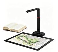 Escáner de Libros Aéreos 23Mp, Escáner de Documentos de Gran Formato con Aplanamiento Automático de Páginas y División, Reconocimiento de Texto OCR, Altura Ajustable para Uso en Biblioteca y Archivo