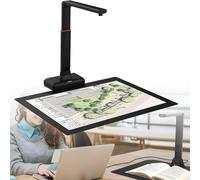 Escáner de libros de gran formato con altura ajustable, rango de escaneo de 420 x 297 mm, diseño plegable de 90°, luz LED integrada para manuscritos, periódicos, mapas