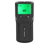 Escáner de pared 5 en 1 detector de pernos con chip de microprocesador inteligente y pantalla LCD HD, buscadores de haz de sensor de pernos para el centro y borde de madera, alambre de CA de metal,