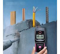 Escáner de pared con buscador de espárragos, metal, madera, detector de cable de CA con buscador central, modo de escaneo automático, detección de cable vivo para un posicionamiento preciso en las
