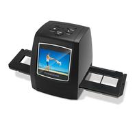 Escáner de película de 35 mm y escáner de diapositivas con LCD de 2.4 pulgadas, escáner negativo portátil de 135 mm a convertidor JPEG digital, adaptadores de fácil carga, A para compartir recuerdos