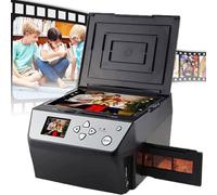 Escáner de película fotográfica Digital Multifuncional, escáner de Negativos de Diapositivas con Pantalla LCD de 5 Pulgadas, Convierte películas de 135 mm, Diapositivas de 35 mm, películas de 110 mm,