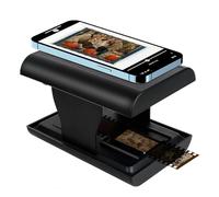 Escáner de película móvil, 35 mm plegable y escáner negativo para diapositivas antiguas a smartphone JPG, retroiluminación LED integrada, compatible con edición y uso compartido de aplicaciones