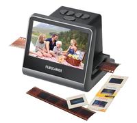 Escáner de película y diapositivas de 22 MP con pantalla LCD de 5 pulgadas, convierte negativos de color y blanco y negro y diapositivas de 35 mm, película 126, 110 a fotos digitales JPEG de alta