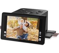 Escáner de película y diapositivas de 22 MP con pantalla LCD de 5 pulgadas, convierte negativos en color y B&W y diapositivas de 35 mm, 126, 110 películas en fotos digitales JPEG