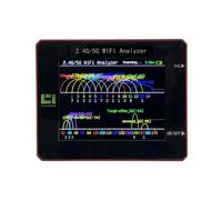 Escáner de Señal WIFI 2.4G/5G Analizador de Uso de Señal WIFI Asistente de Administración de Enrutador 600mAh Pantalla TFT de 2.4 Pulgadas CNC