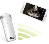 Escáner de ultrasonido inalámbrico portátil, sonda de instrumento de diagnóstico de embarazo veterinario, teléfonos inteligentes compatibles, tableta, for cerdos y ovejas (teléfono móvil no incluido)