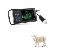 Escáner de ultrasonido veterinario portátil con pantalla de 5.6 pulgadas y sonda impermeable de 3.5 MHz para diagnóstico de ganado, ideal para cerdos, ovejas y perros