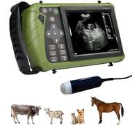 Escáner de ultrasonido veterinario portátil con sonda de 3,5 MHz, pantalla LED de 5,6 pulgadas para detección de embarazo en cerdos, ovejas, perros