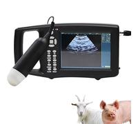 Escáner de ultrasonido veterinario portátil para embarazo, máquina de sonido digital B-Ultra de 5.6 pulgadas con sonda de 3.5 MHz para ganado, cerdo, ganado