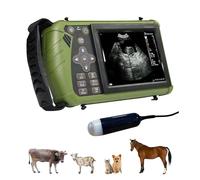 Escáner de ultrasonido veterinario portátil profesional, máquina de sonido B-Ultra de mano con sonda de 3,5 MHz para cerdo, ovejas, cabras, perros, detector de embarazo de ganado y mascotas