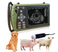 Escáner De Ultrasonido Veterinario, Veterinario Portátil B-Ultra Máquina De Escáner Con 3,5 MHz Sonda Mecánica 8 Campos De Color Para Control De Embarazo Y Reproducción En La Granja(Pigs and Sheep)