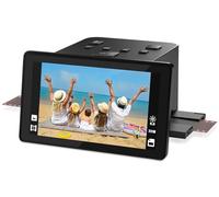 Escáner digital de película y diapositivas con gran pantalla LCD de 5 pulgadas, escáner de diapositivas para digitalizar escáner negativo, convierte 135, 126 KPK, 110 negativos y película Super 8 a 22