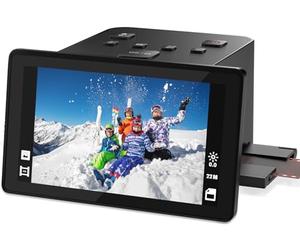 Escáner digital de película y diapositivas con visualización LCD de 5 pulgadas, convierte color y B&W 135/110/126 KPK Negativos y diapositivas y Super 8 diapositivas en fotos JPEG de 22 MP