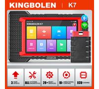 Escáner KINGBOLEN K7 OBD2 Bluetooth: actualización Fr-ee de 3 años, herramienta de escaneo bidireccional 2025 con codificación ECU, más de 31 reinicio, FCA AutoAuth Global verion